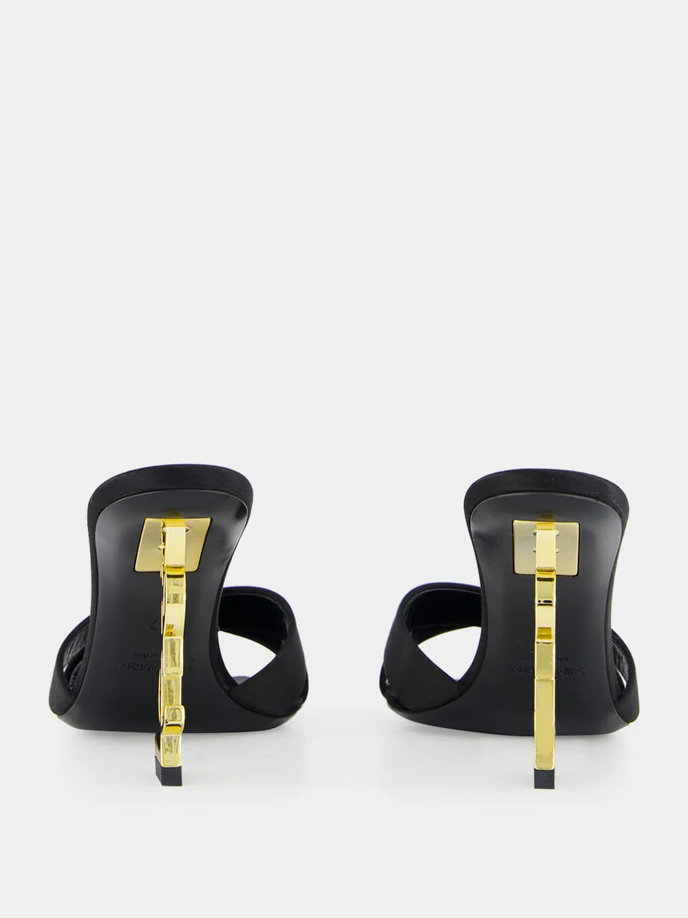 Black Opyum Satin Crepe Mules - Image 5