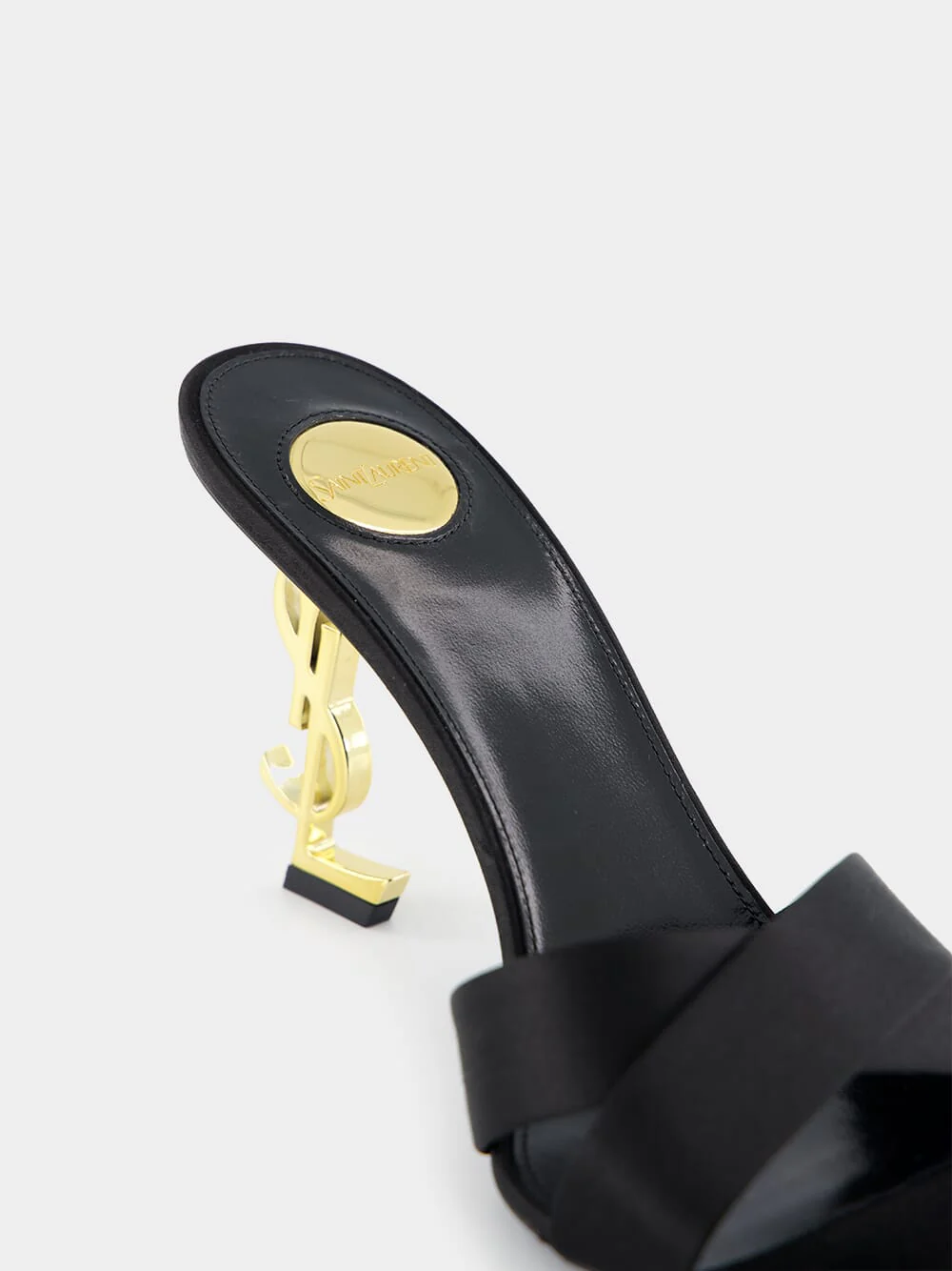 Black Opyum Satin Crepe Mules - Image 7