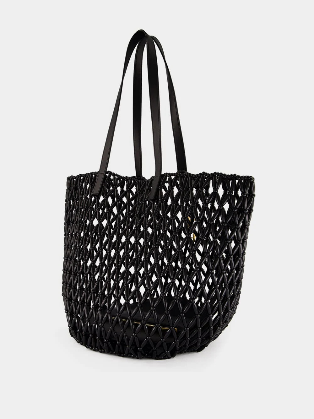 Black Panier Soup Calfskin Shoulder Bag - Image 4