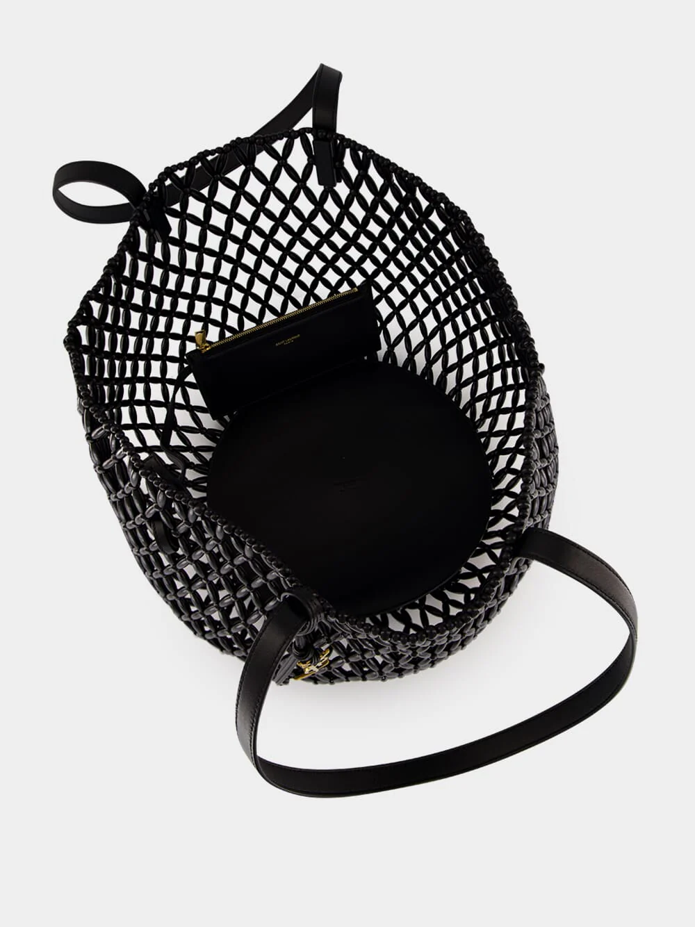 Black Panier Soup Calfskin Shoulder Bag - Image 5