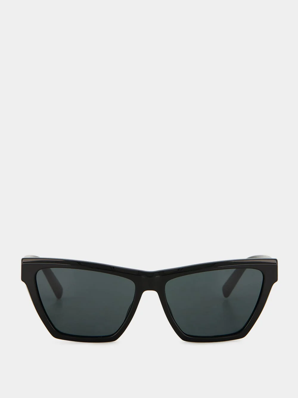 Black Rectangular Cat-Eye Sunglasses