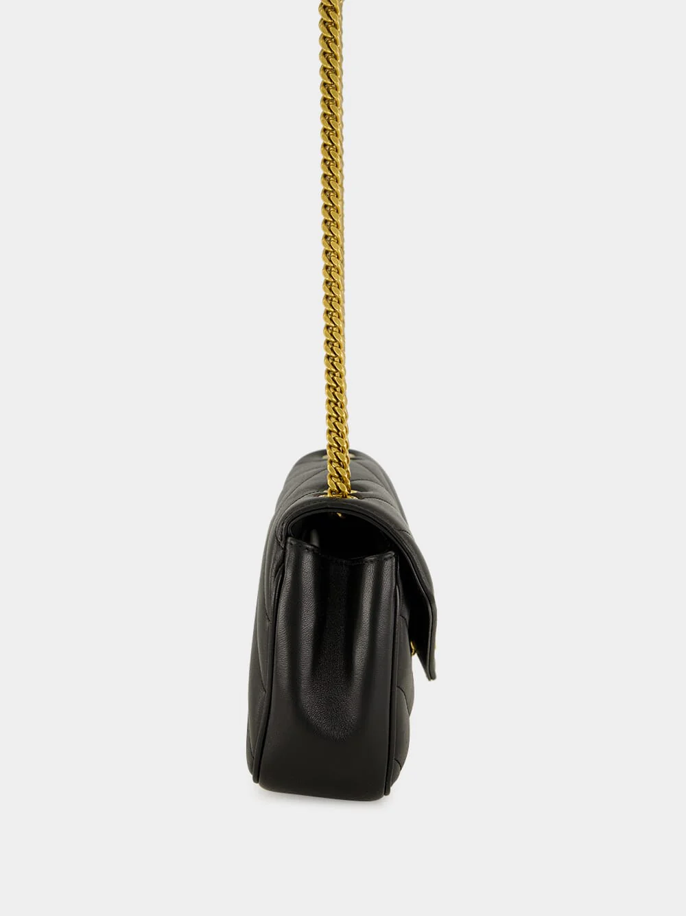 Black Small Loulou Matelassé Chain Bag - Image 4