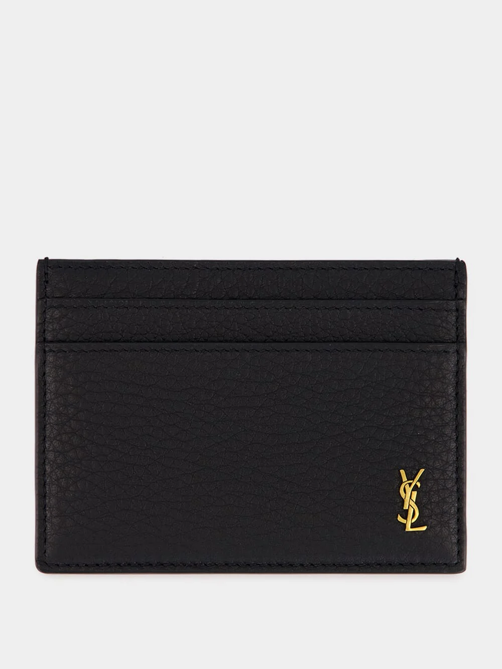 Black Tiny Cassandre Leather Card Case