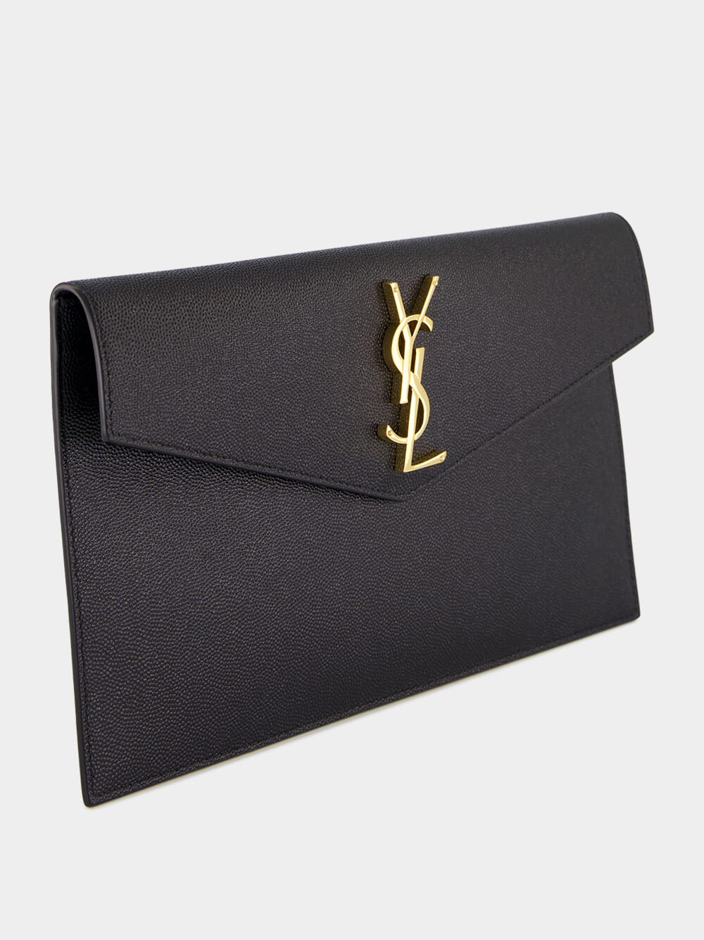 Black Uptown Grain Leather Clutch - Image 2
