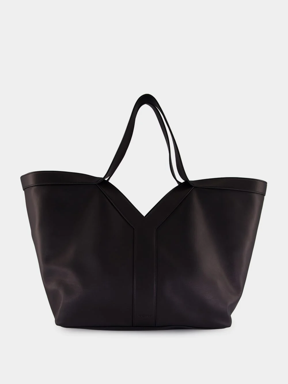 Black Y Tote in Leather - Image 2