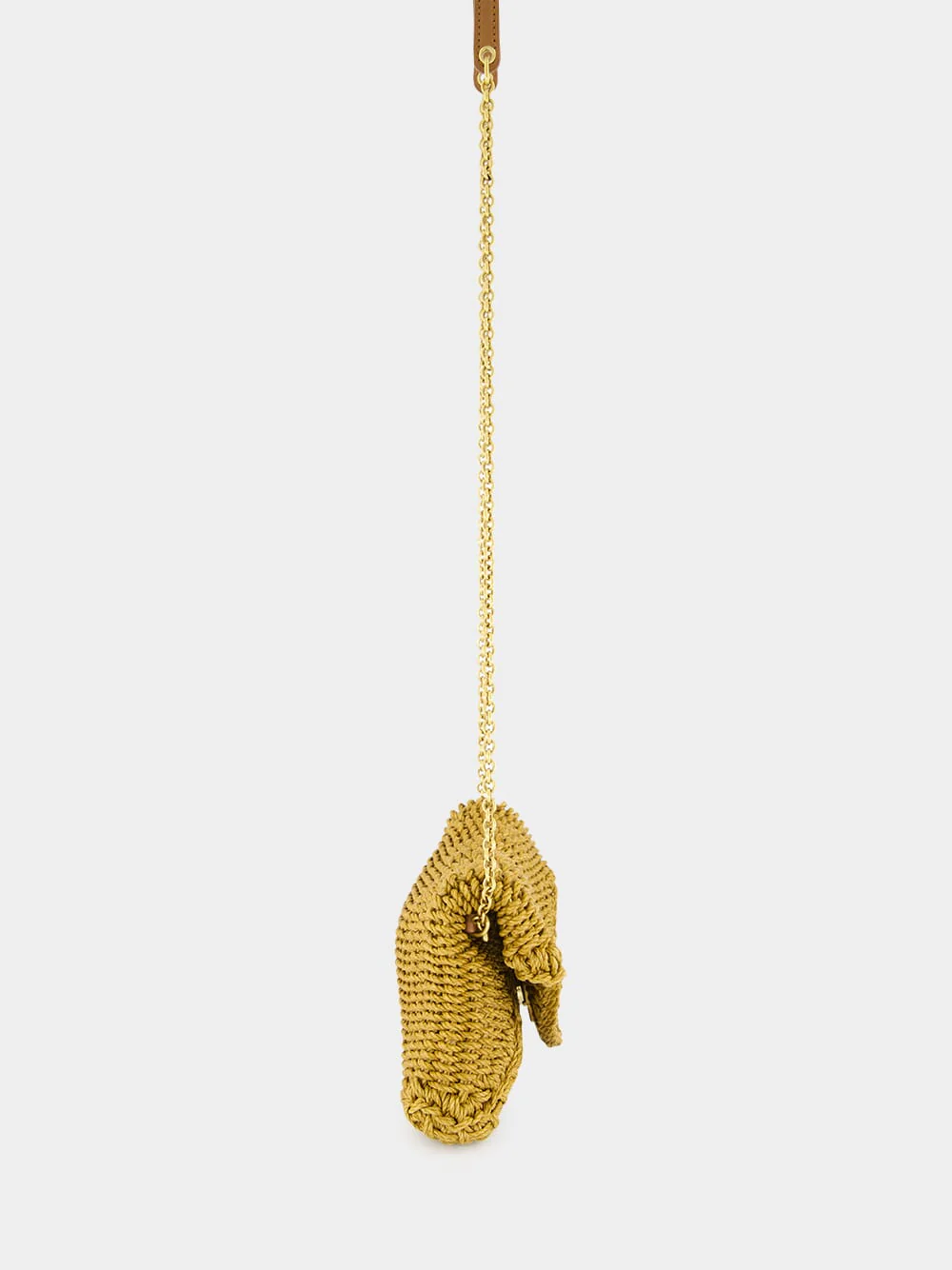 Brown Raffia Mini Shoulder Bag - Image 4