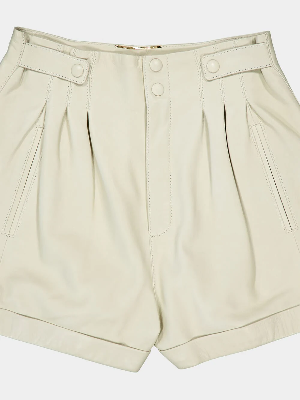 Button Detailed High Waist Shorts - Image 3