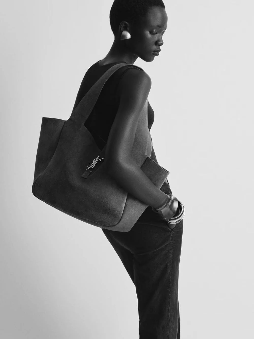 Caramel Cognac Le 5 à 7 Bea Suede Tote - Image 2