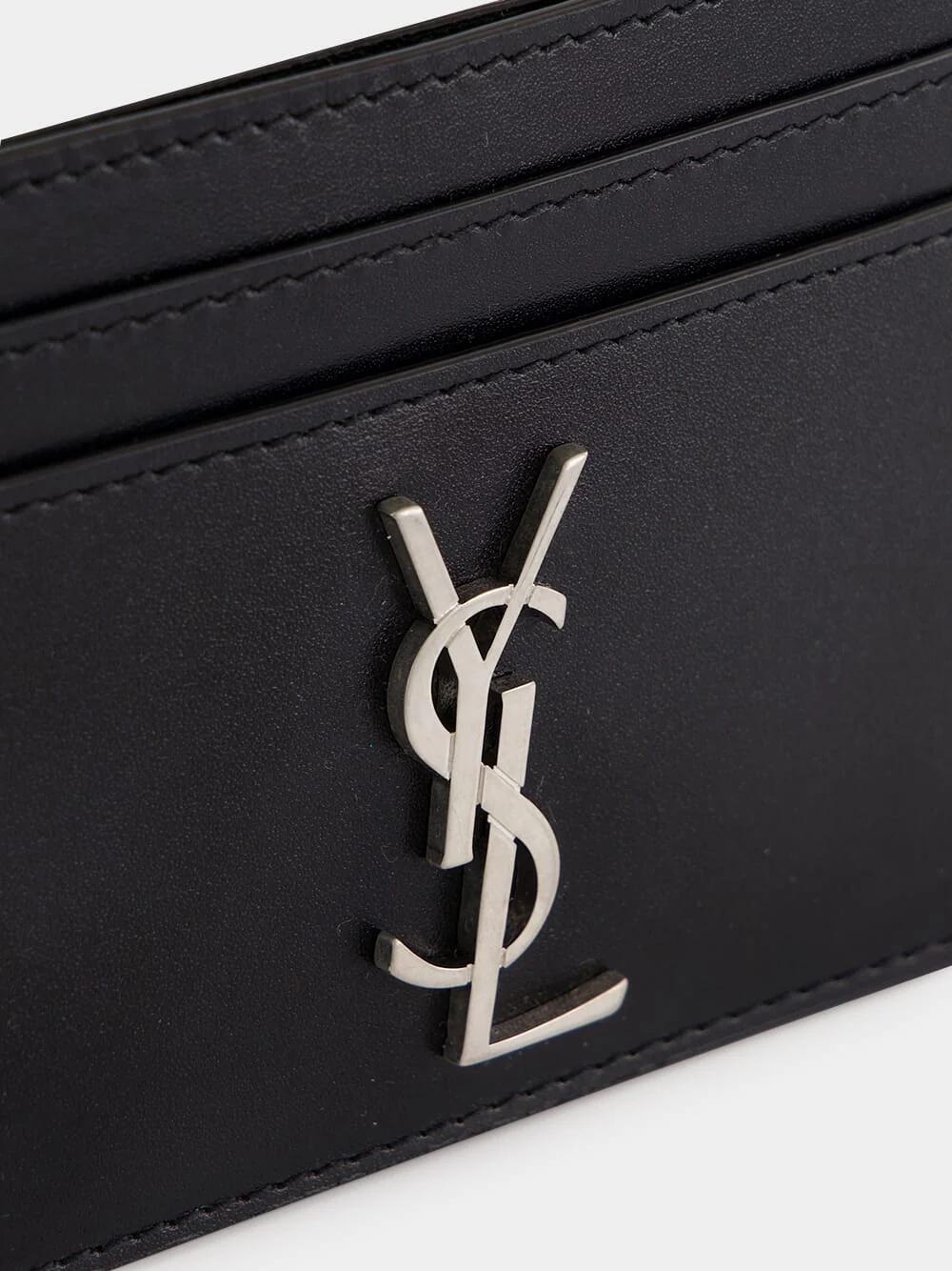 Black Cassandre Leather Card Case - Image 4