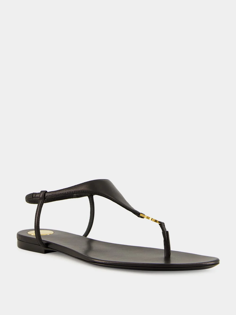 Cassandra Sandals in Black Smooth Leather - Image 2