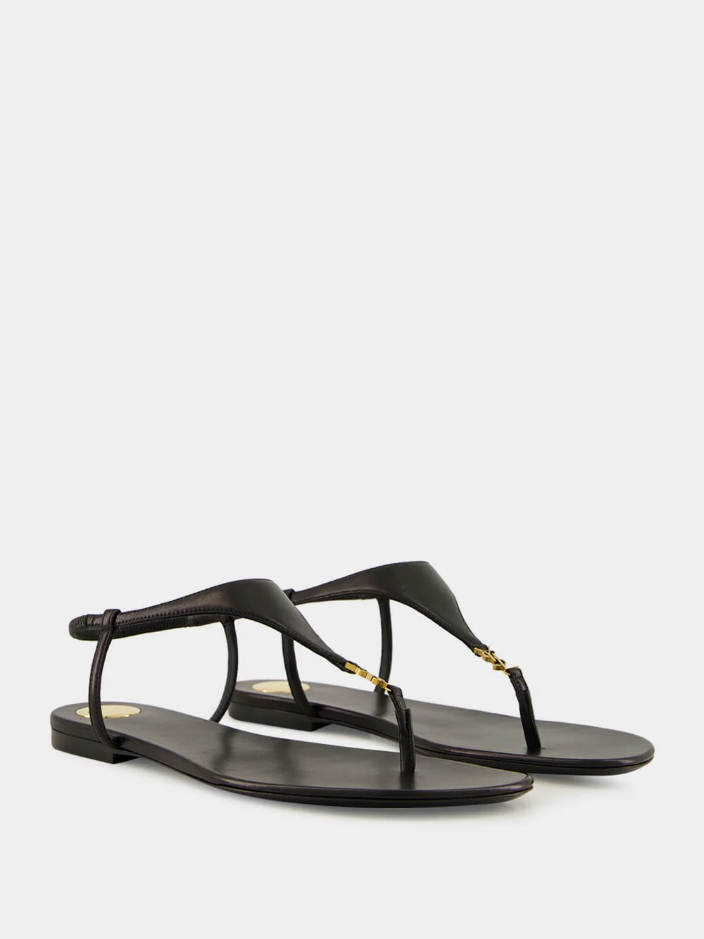 Cassandra Sandals in Black Smooth Leather - Image 3