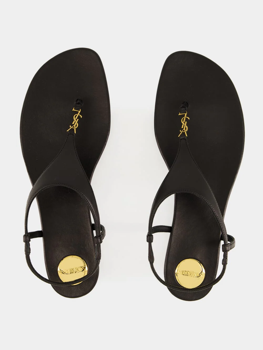 Cassandra Sandals in Black Smooth Leather - Image 4