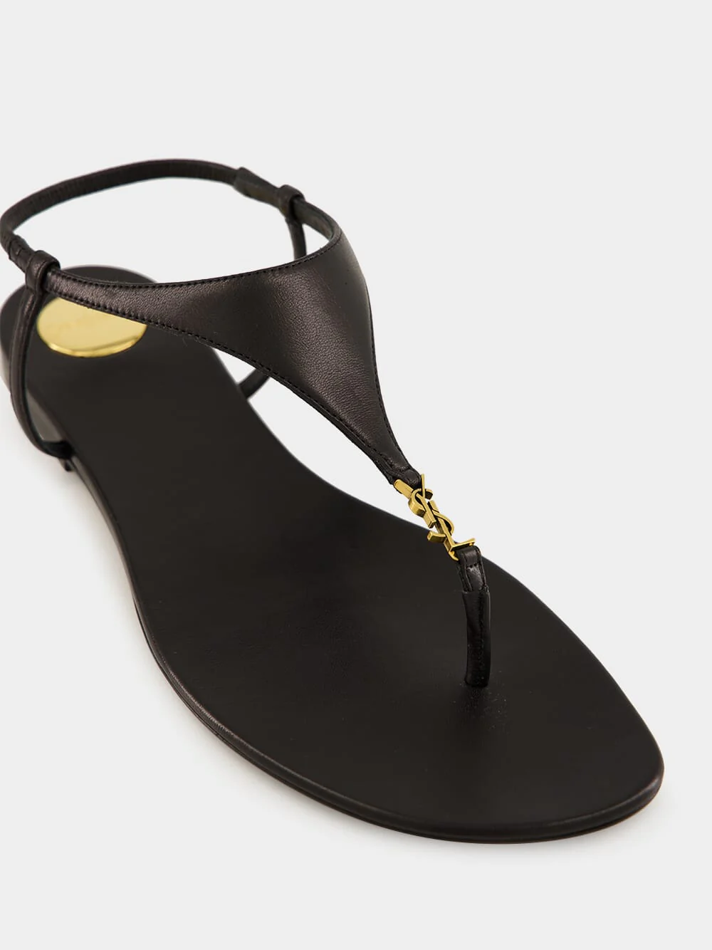 Cassandra Sandals in Black Smooth Leather - Image 6