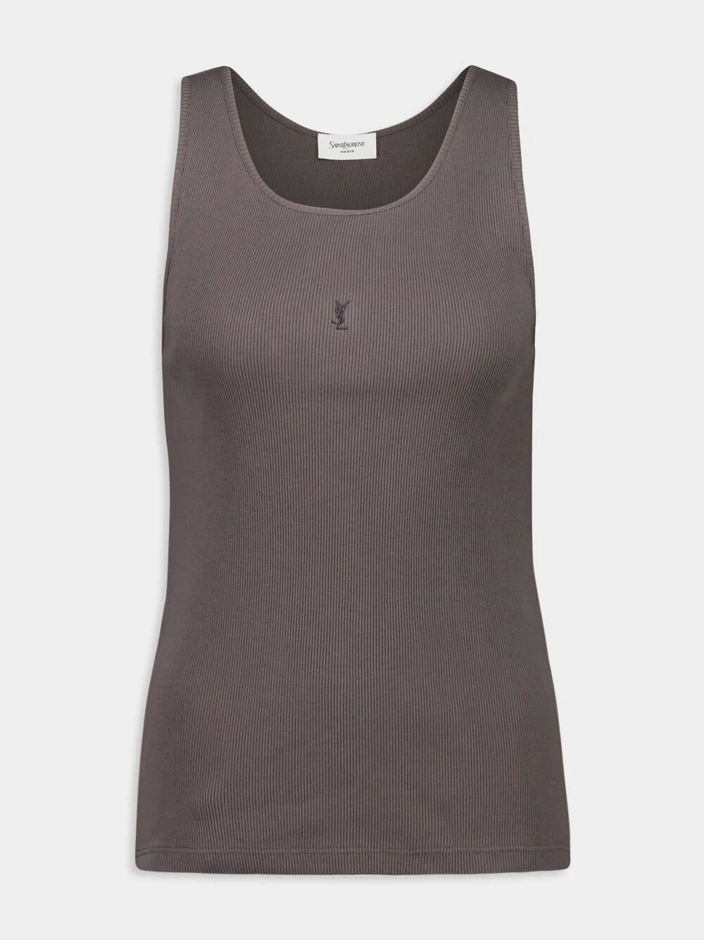 Cassandre Ribbed Tank Top in Anthracite