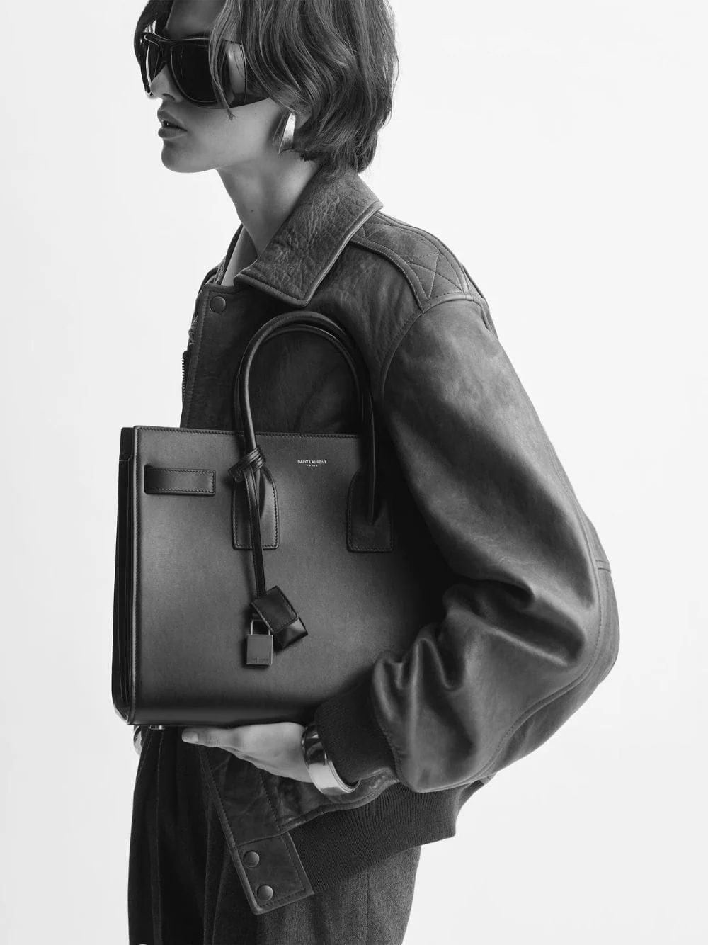 Clear Beige Small Sac De Jour in Smooth Leather - Image 2