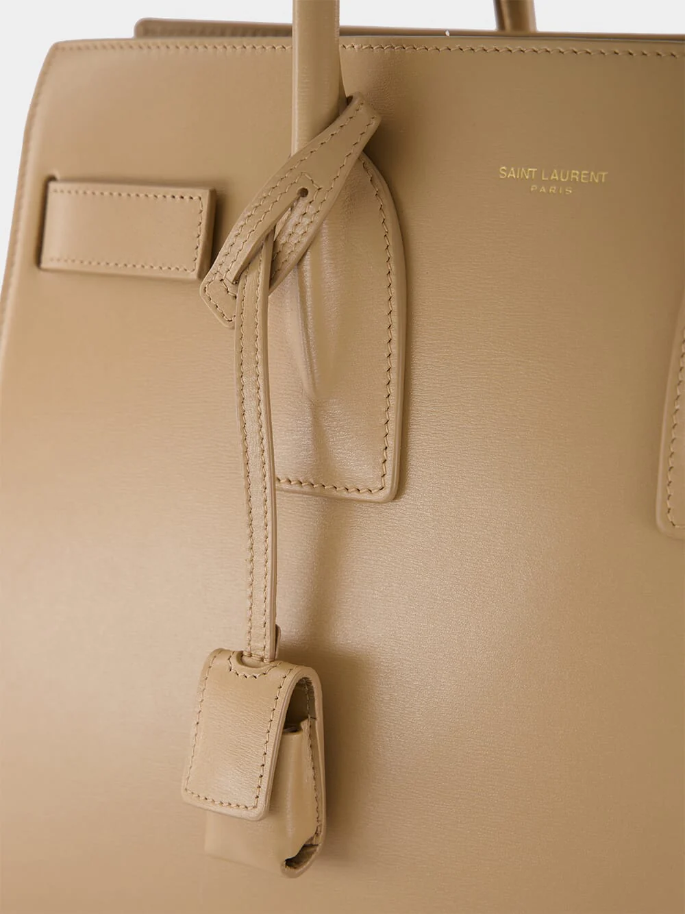 Clear Beige Small Sac De Jour in Smooth Leather - Image 8