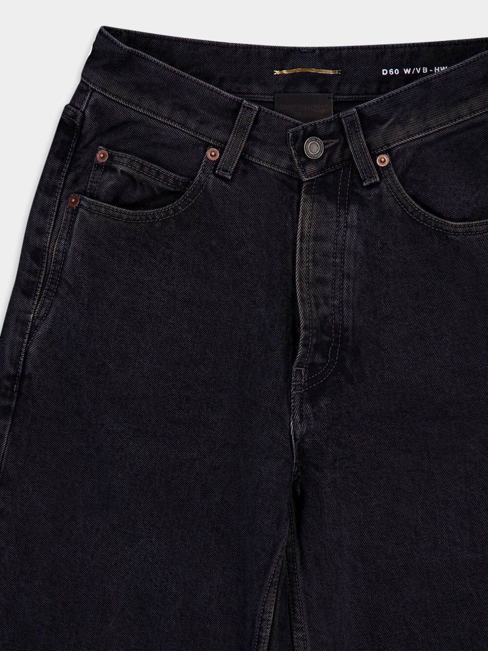 90's Black Denim Baggy Jeans - Image 3