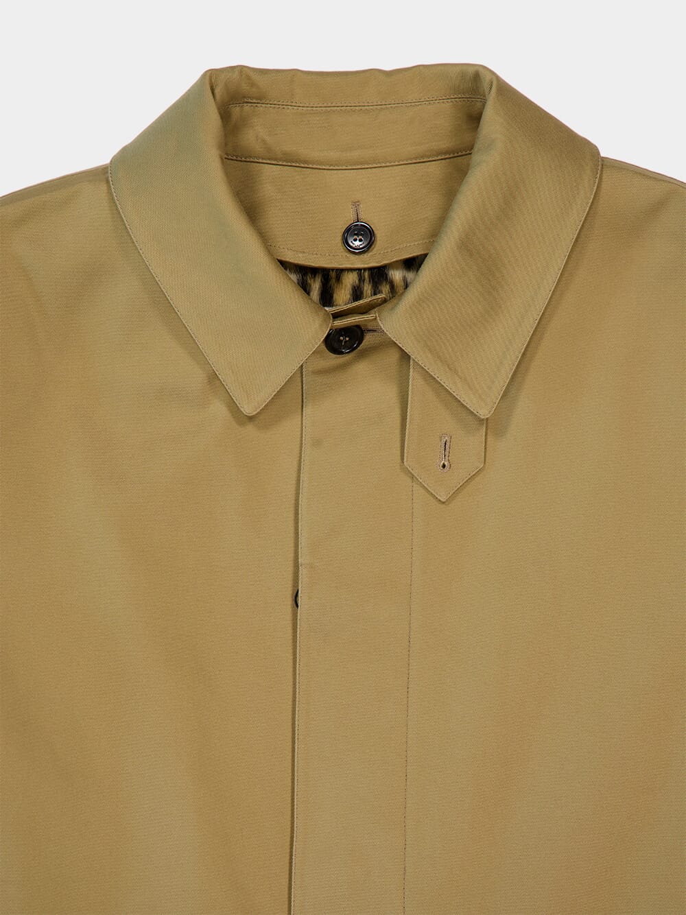 Beige Cotton Gabardine Mackintosh Coat - Image 10
