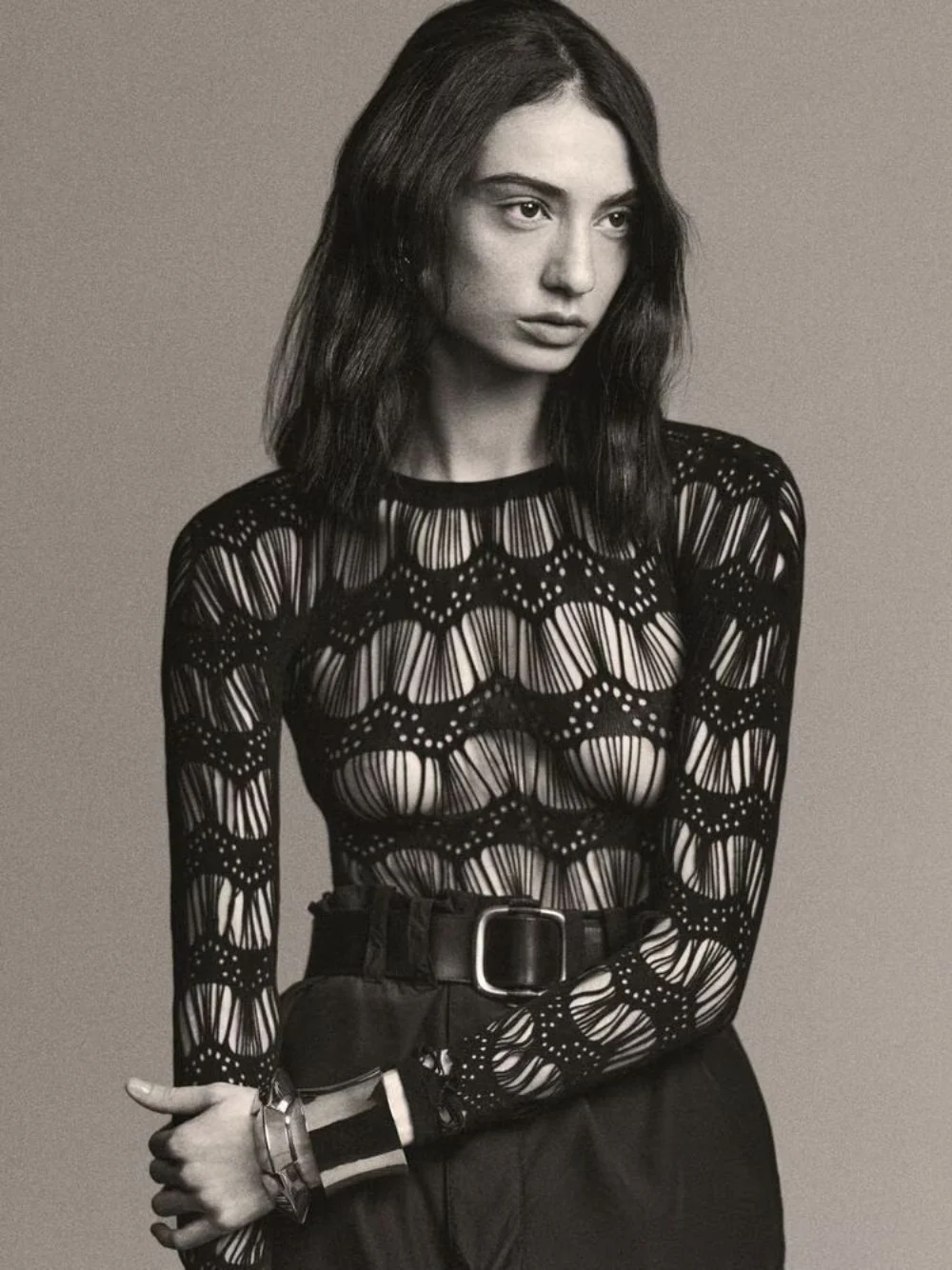 Black Ladder-Knit Bodysuit - Image 6