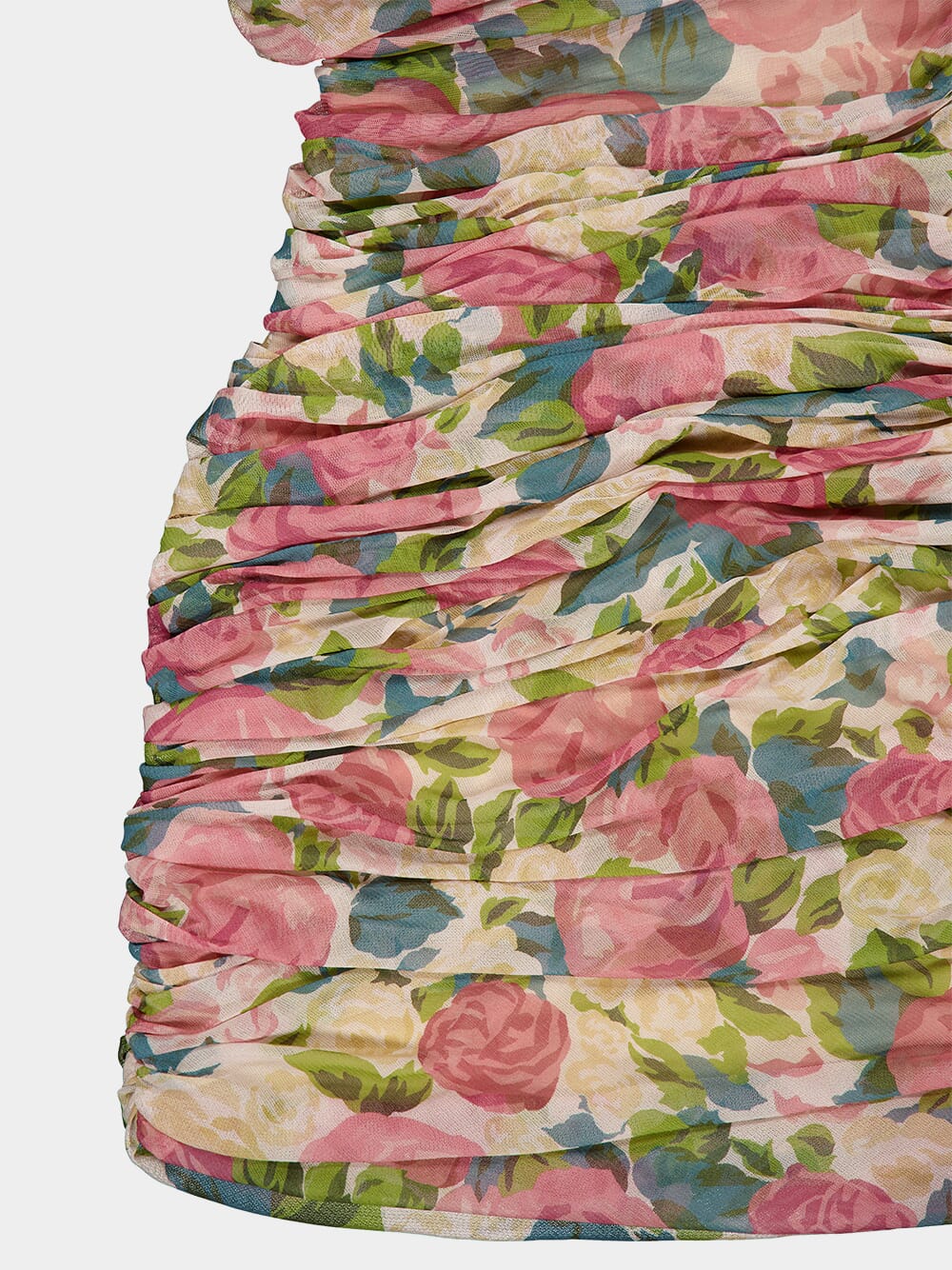 Floral Tulle One-Shoulder Mini Dress - Image 5