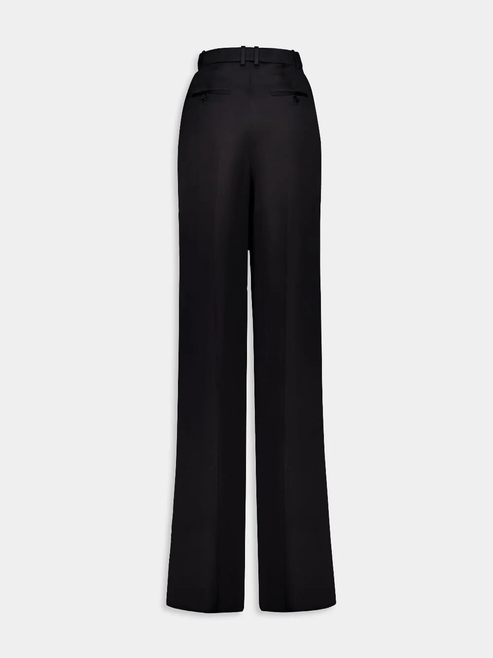 High-Waisted Silk Satin Trousers - Image 3