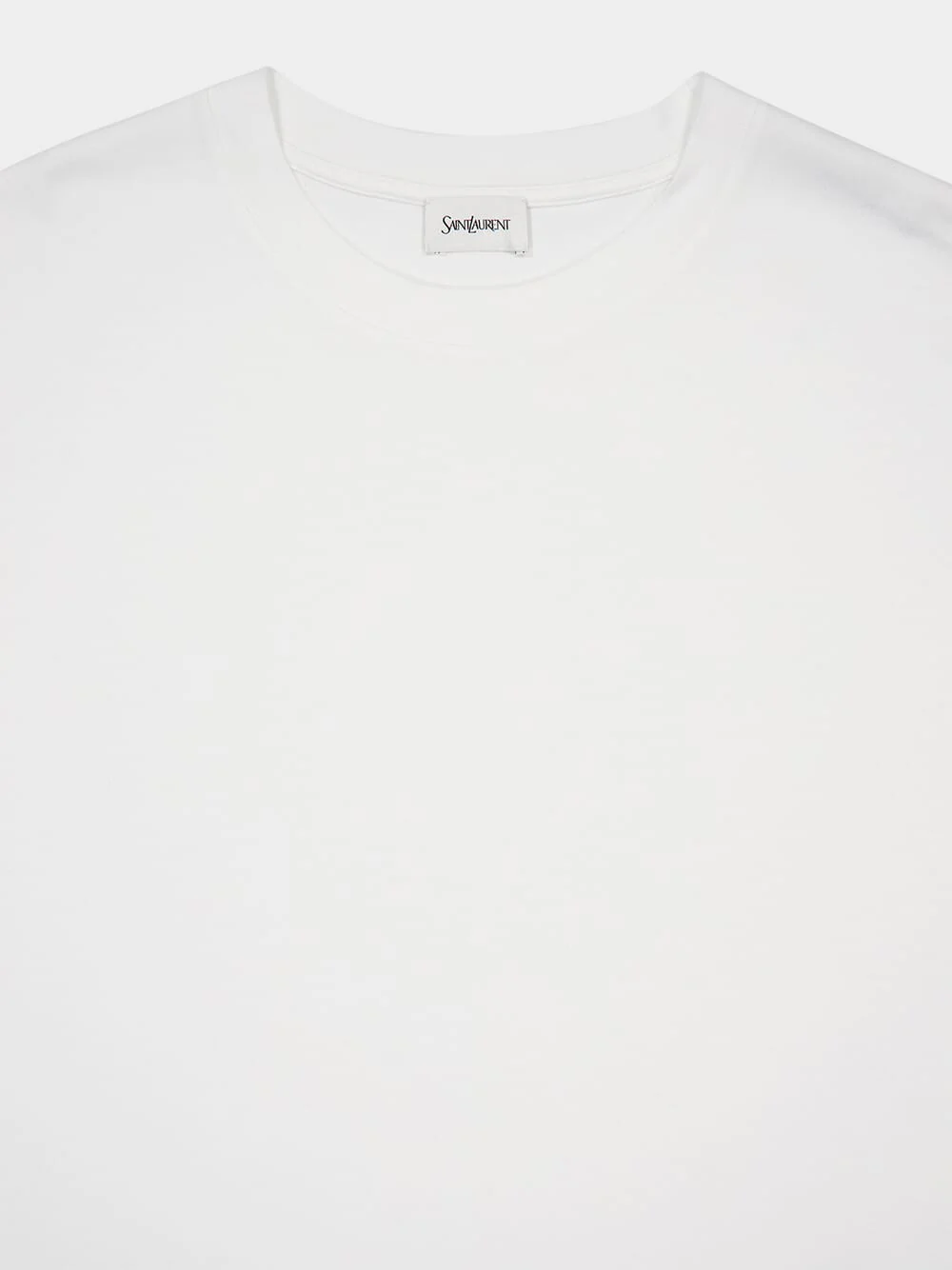 Ivory Saint Laurent Crewneck T-Shirt - Image 3