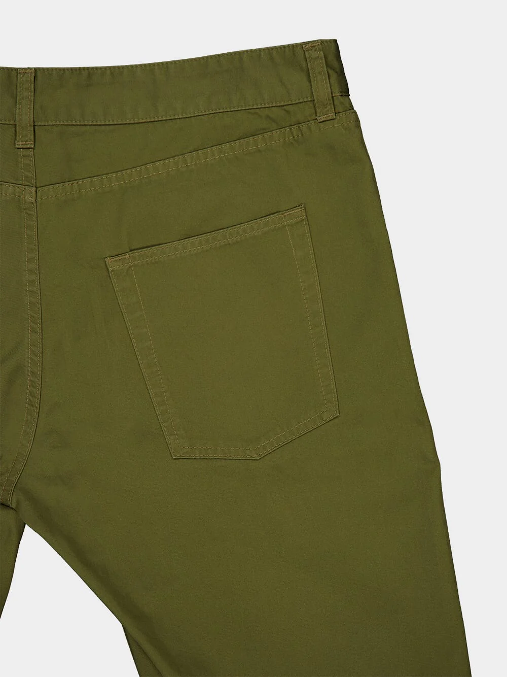 Khaki Green Relaxed Slim Pants - Image 4