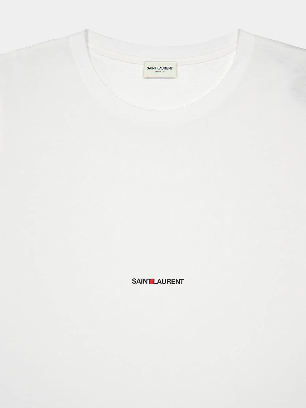White Logo Rive Gauche Cotton T-Shirt - Image 3