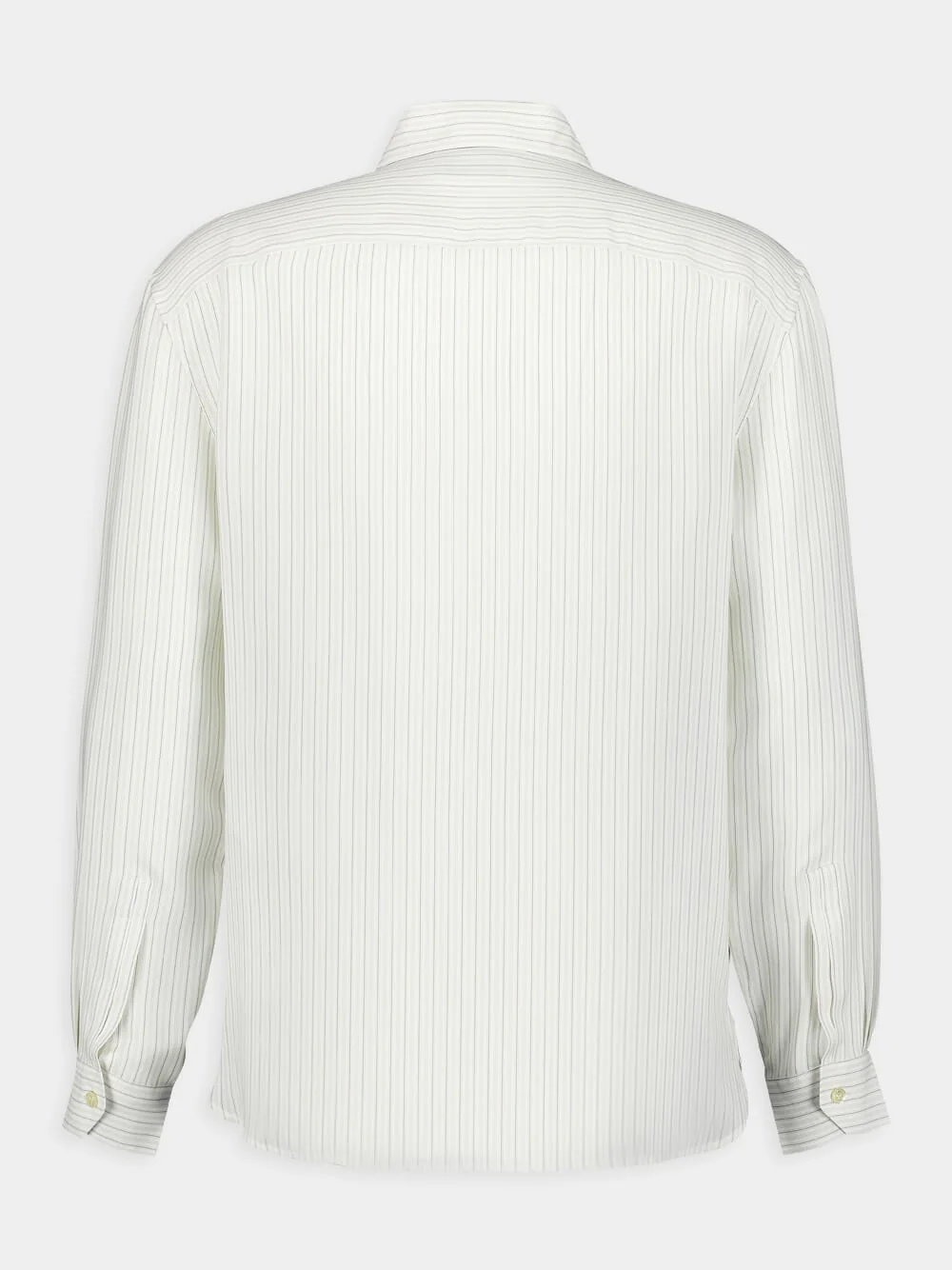 Striped Silk Satin Shirt - Image 2