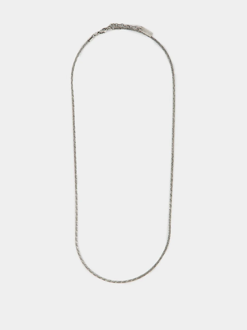 Cobra-Chain Necklace in Light Oxidized Silver