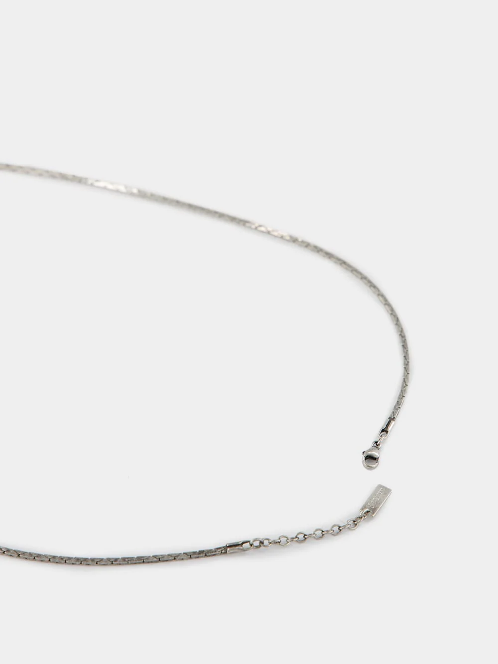 Cobra-Chain Necklace in Light Oxidized Silver - Image 3