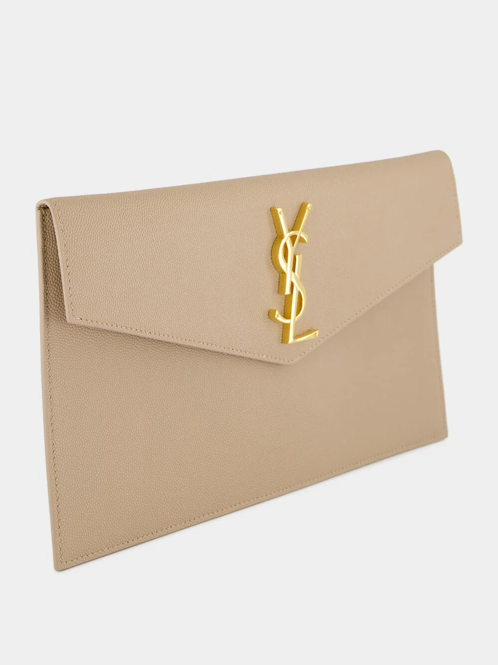 Dark Beige Uptown Pouch in Grain de Poudre Leather - Image 2