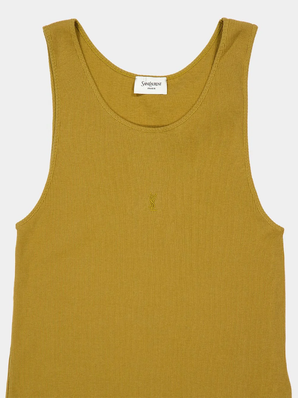Dark Honey Cotton Ribbed Tank Top - Image 3
