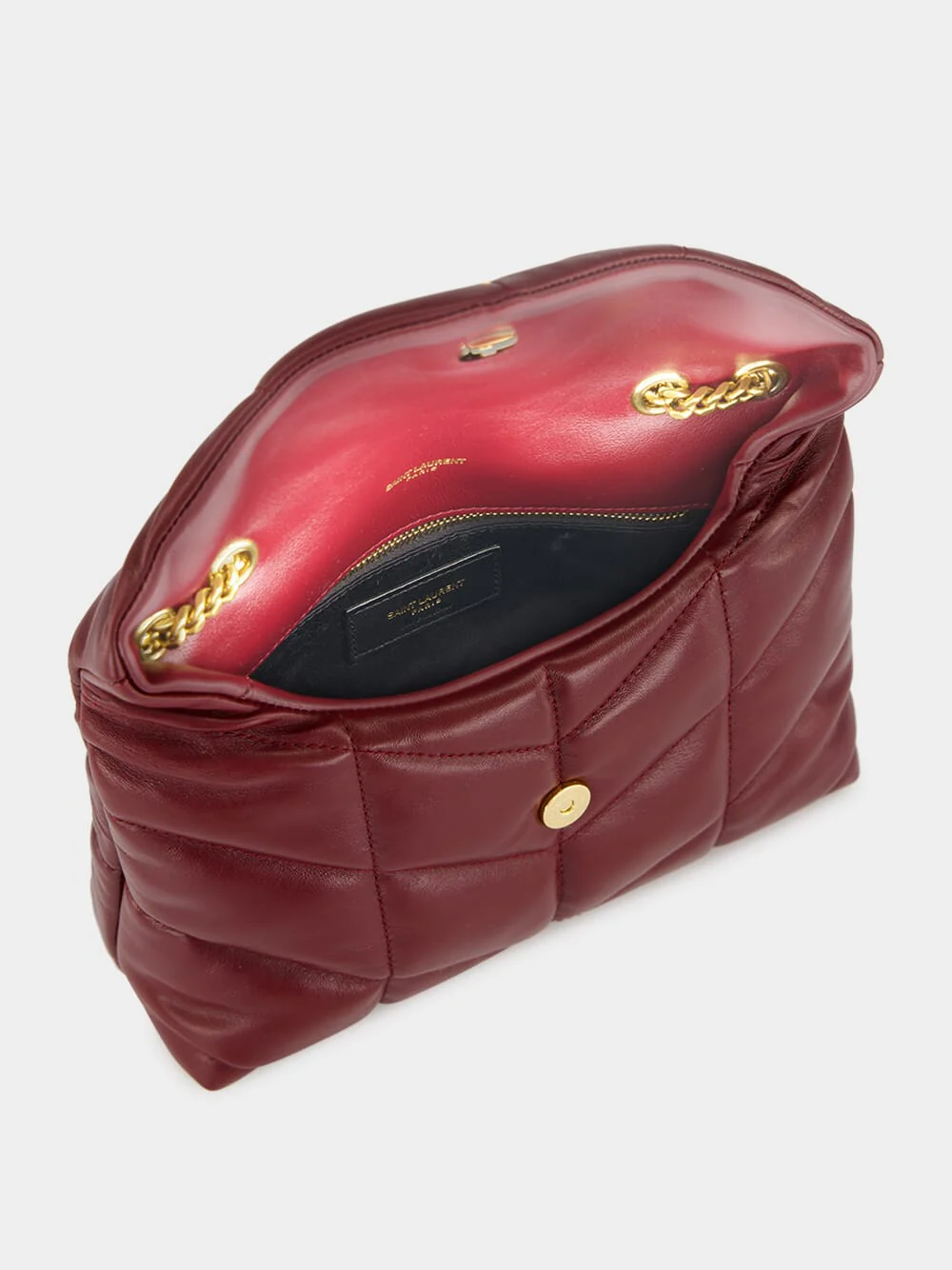 Dark Ruby Toy Puffer Shiny Leather Bag - Image 7