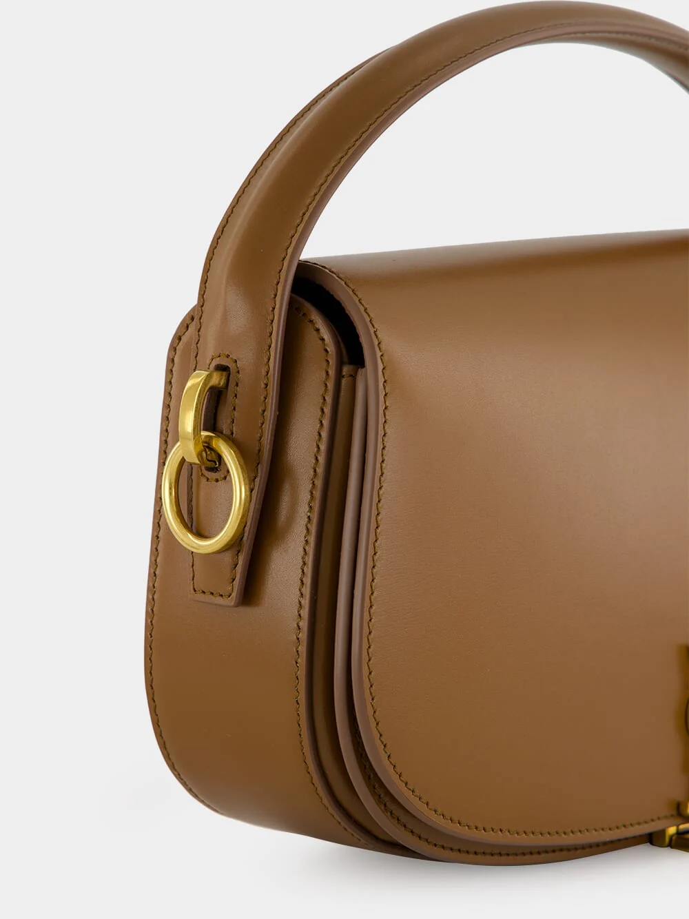 Fox Brown Voltaire Calfskin Shoulder Bag - Image 7