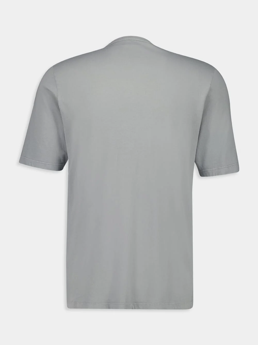 Grey Short-Sleeve Crewneck Cotton T-Shirt - Image 2