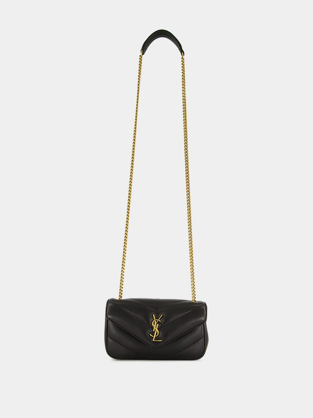 Loulou Mini Bag in Black Lambskin - Image 3