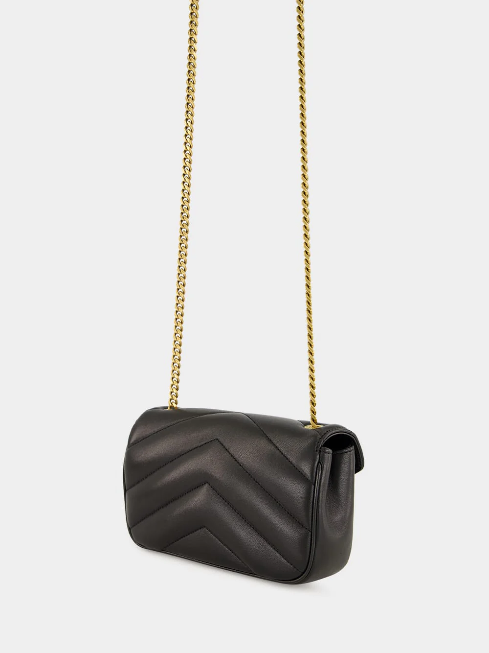 Loulou Mini Bag in Black Lambskin - Image 6