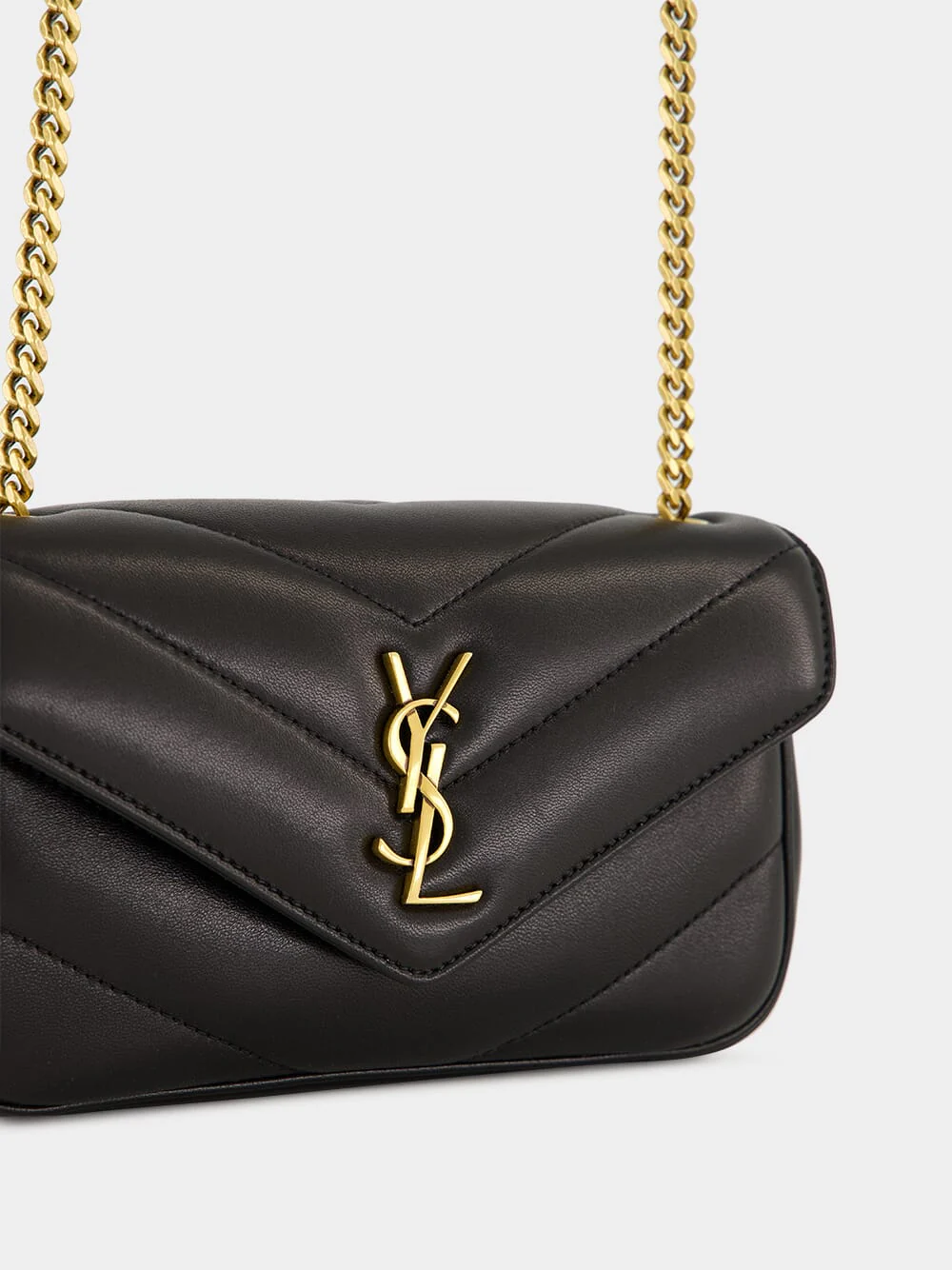 Loulou Mini Bag in Black Lambskin - Image 8