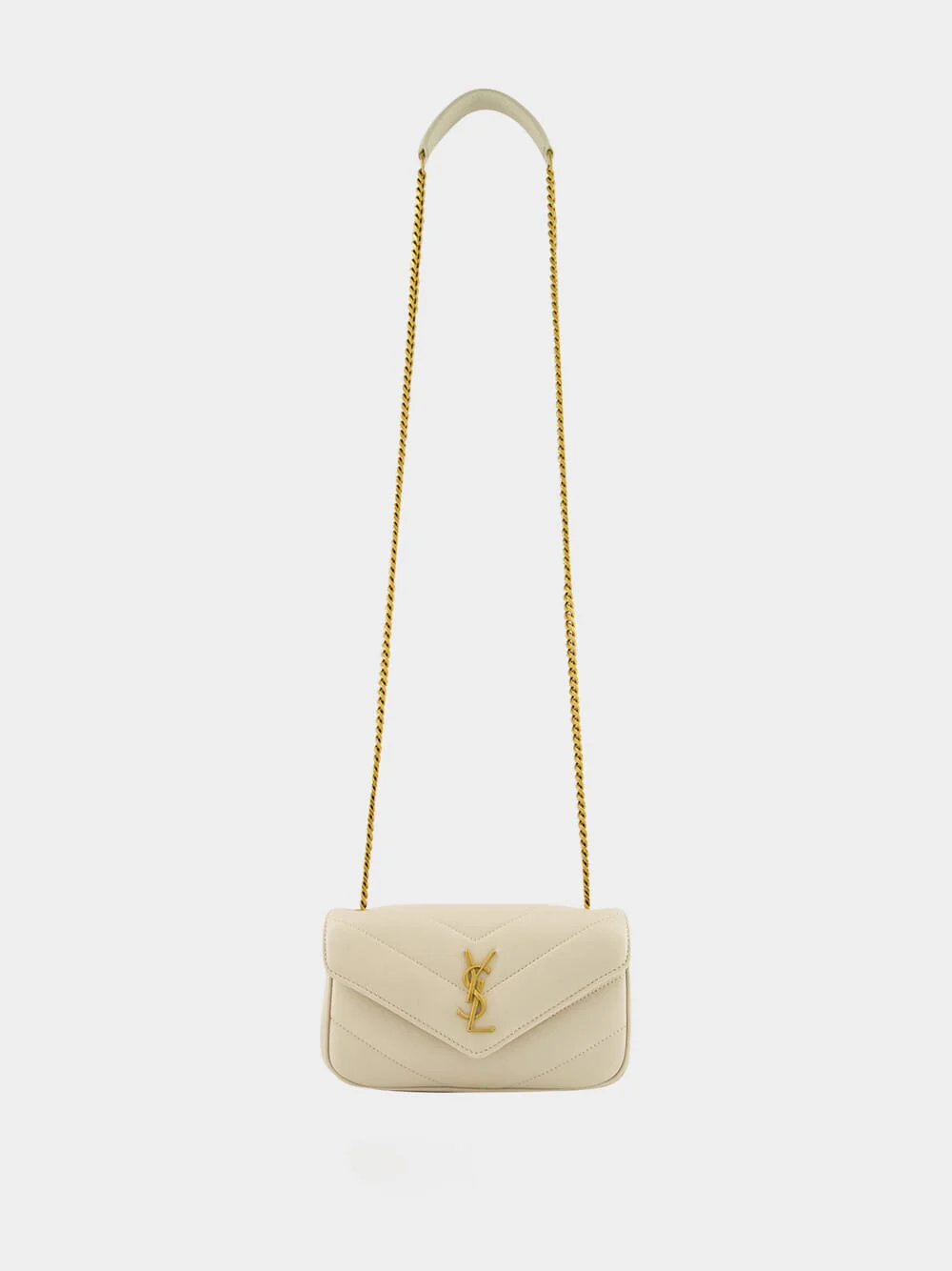 Loulou Mini Bag in Blanc Vintage Lambskin - Image 2