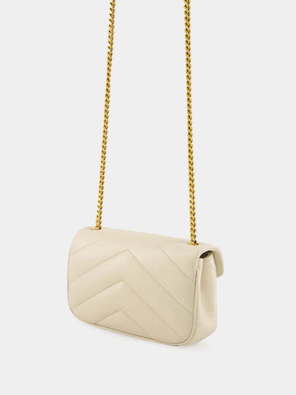 Loulou Mini Bag in Blanc Vintage Lambskin - Image 5