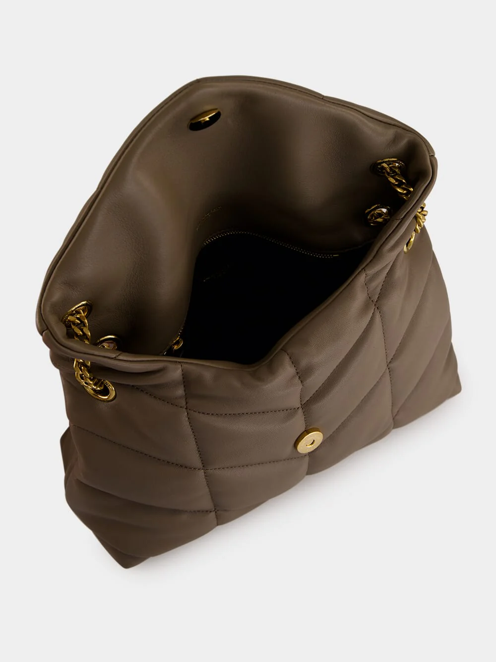 LouLou Puffer Small Light Taupe Lambskin Bag - Image 7