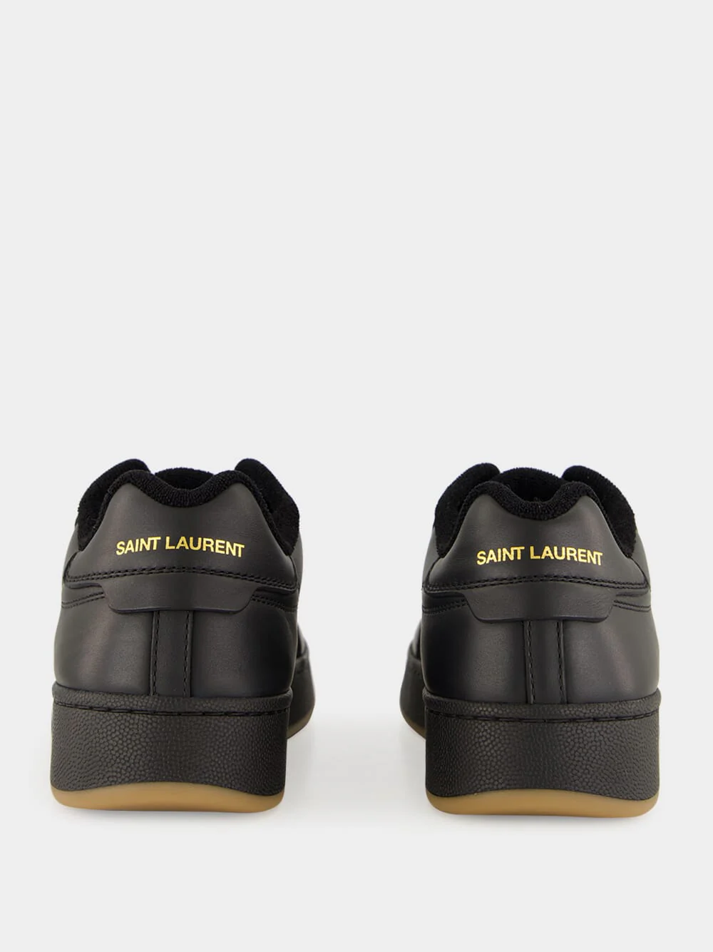 Low-Top Sneakers in Black Smooth Leather - Image 5