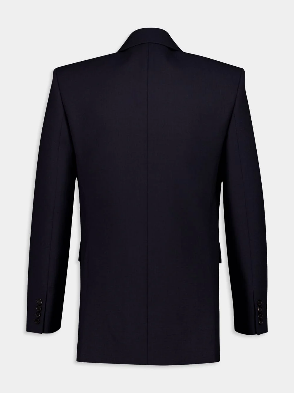 Marine Blue Double-Breasted Wool Jacket - Image 3