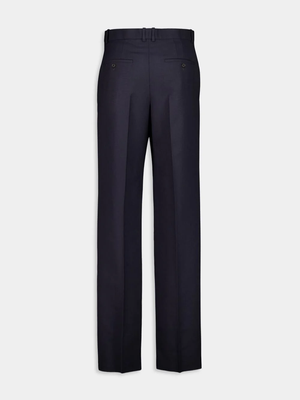 Marine Blue High-Rise Tailored Wool Pants - Image 2