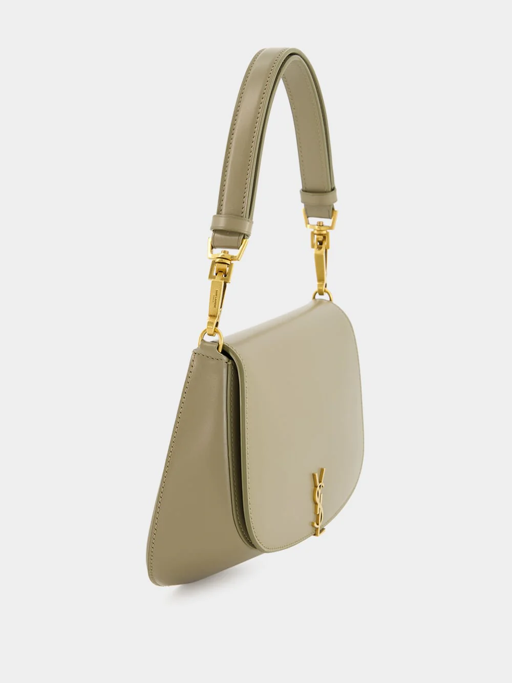 Mini Voltaire Top Handle Bag in Strong Moss Leather - Image 3