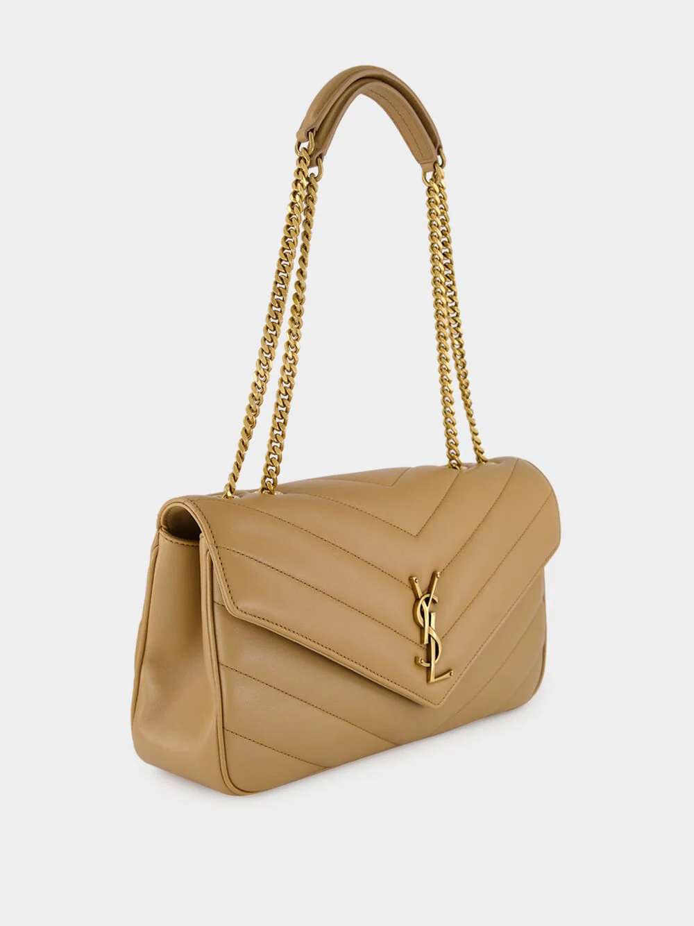 Natural Tan Loulou Medium in Matelassé Lambskin - Image 3