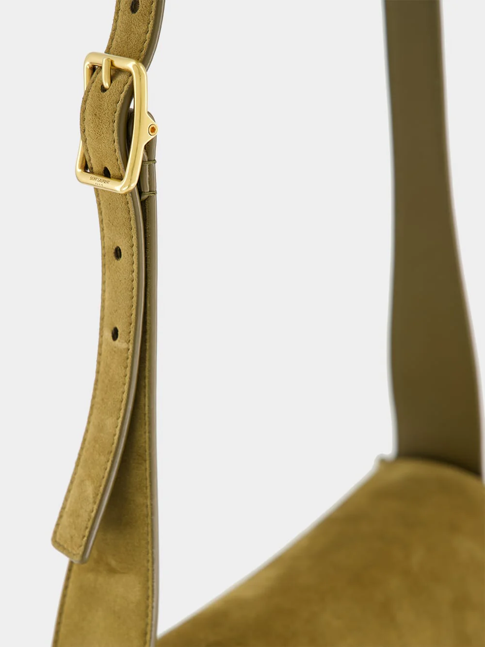Niki Satchel in Barley Green Suede - Image 8