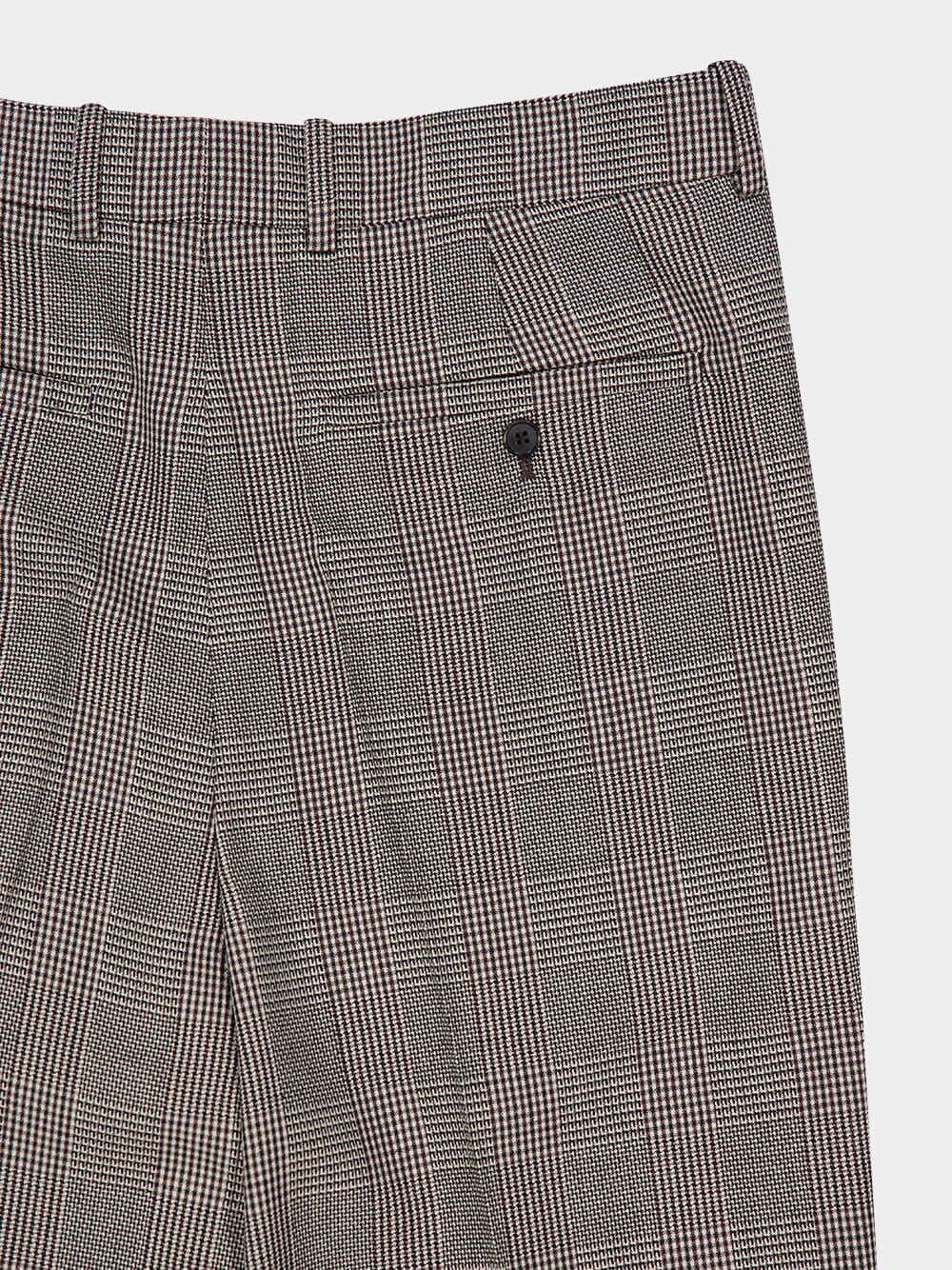 Noir et Marron Prince of Wales Wool Pants - Image 4