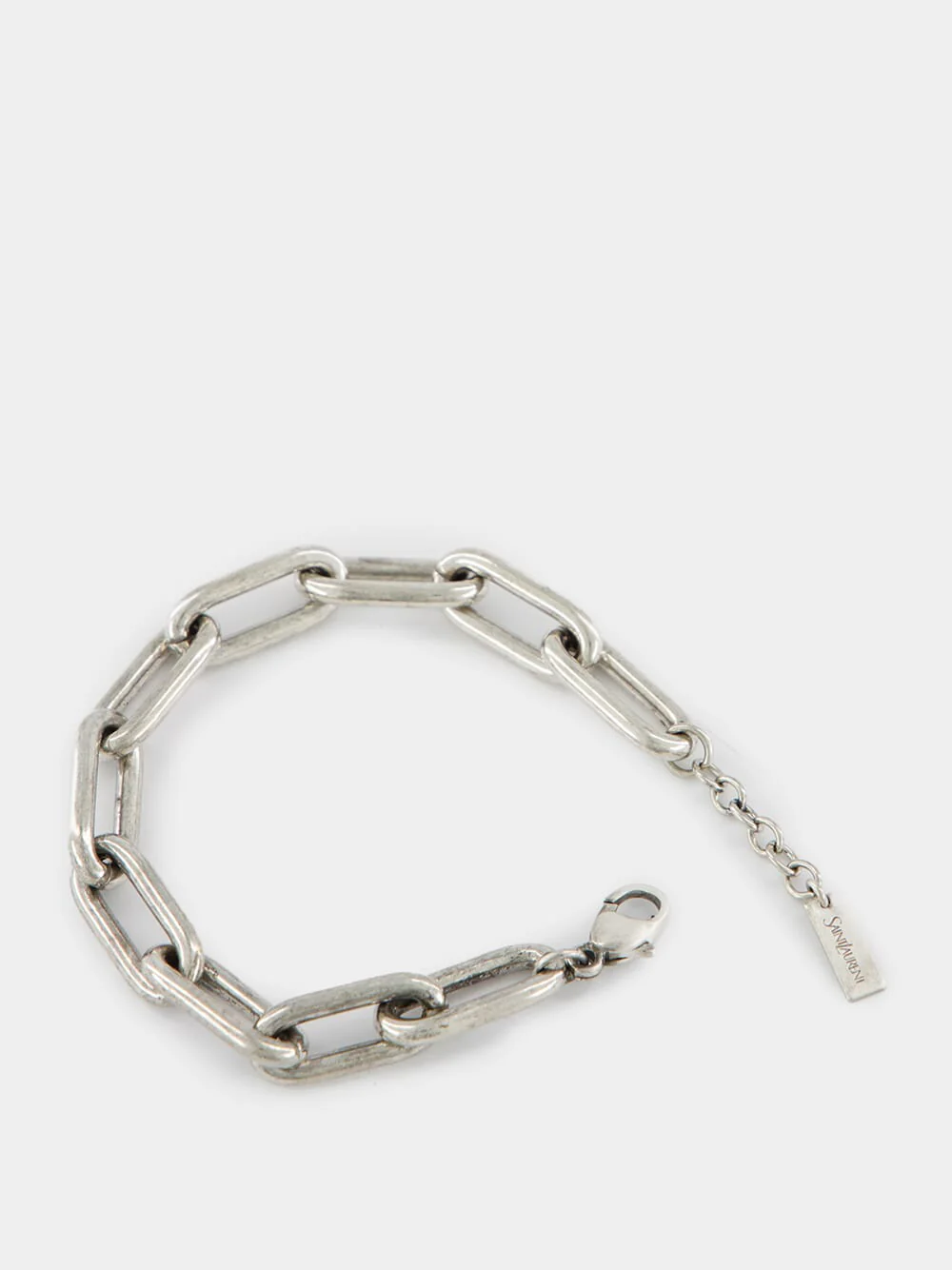 Oval Link Bracelet in Silver Brass - Image 2